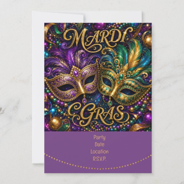 Invitation Mardigras (Devant)