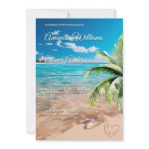 Marées Turquoise Tropical Palm Tree Beach Mariage