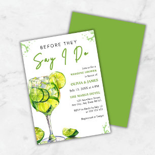 Invitation Margarita Cocktail Party Mariage Couple's Shower