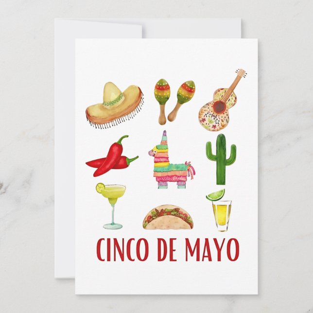 Invitation Margarita Et Coquette Bow Cinco De Mayo  (Devant)