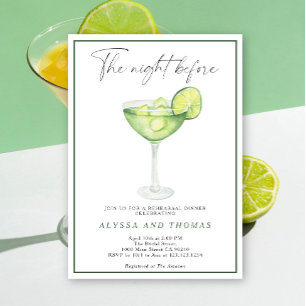 Invitation Margarita Lime la veille du dîner de répétition