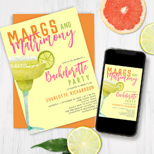 Invitation Margarita Marges & Mariage Lemon Bachelorette