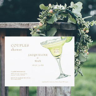 Invitation Margarita Texas Style Couple Mariage Douche