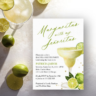 Invitation Margaritas Avec Mes Señoritas Enterrement de Vie d