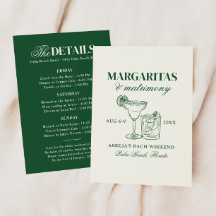 Invitation Margaritas et Matrimony Week-end de l'enterrement 
