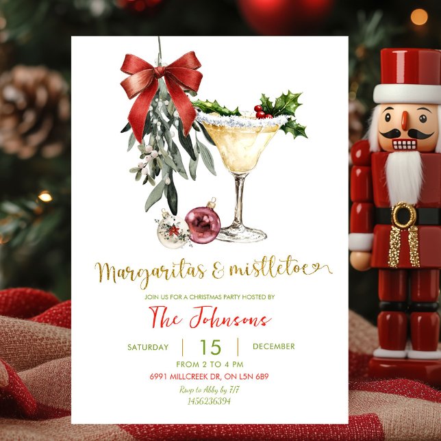 Invitation Margaritas et Mistletoe Friendsmas Party (Créateur téléchargé)