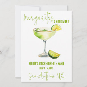 Invitation Margaritas & Mariage Bachelorette Week-end
