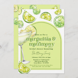 Invitation Margaritas & Mariage Fête des mariées Super verte