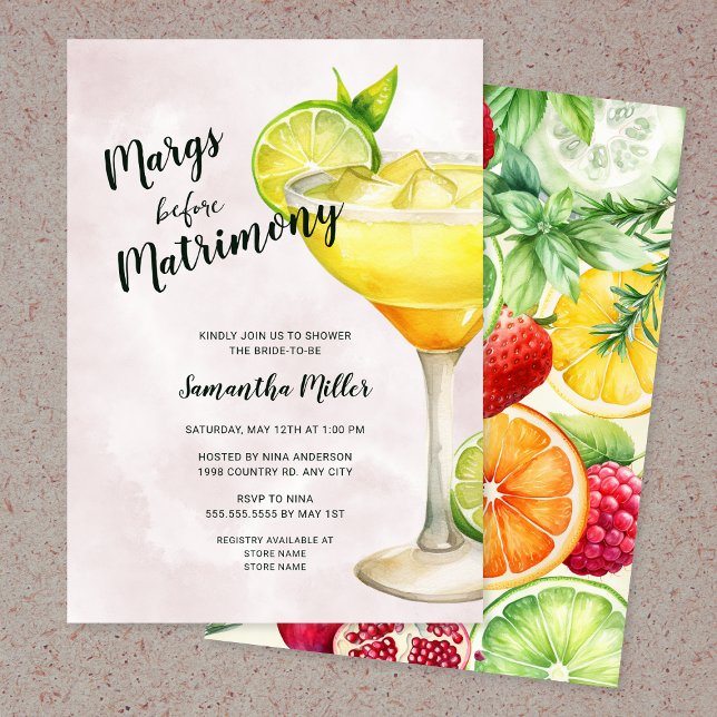 Invitation Marges avant Fête des mariées de mariage (Créateur téléchargé)