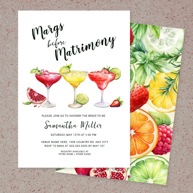 Invitation Marges avant Fête des mariées de mariage (Créateur téléchargé)
