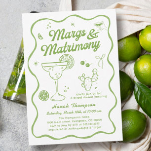 Invitation Marges et Fête des mariées de mariage