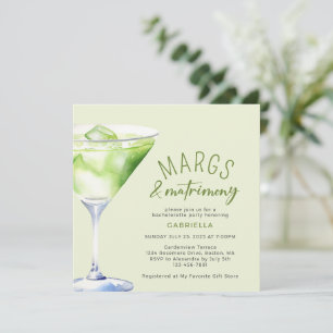 Invitation Marges et Mariage Cocktail Bachelorette Party