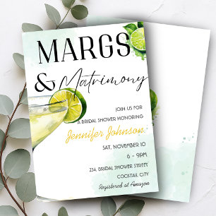 Invitation Marges et mariage Margarita Fête des mariées