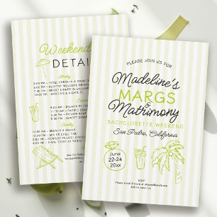 Invitation Marges et Matrimonie Rayure Citron Enterrement de 