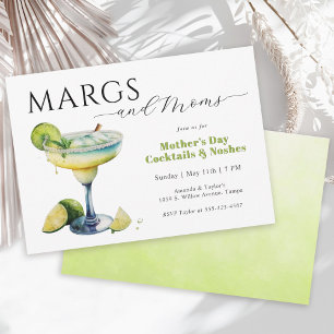 Invitation Margs and Moms Fête des mères Cocktail Party