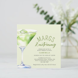 Invitation Margs et Fête des mariées Cocktail Mariage