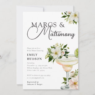 Invitation Margs et Matrimony Margarita Enterrement de Vie de
