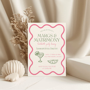 Invitation Margs & Mariage Bachelorette Party main tiré