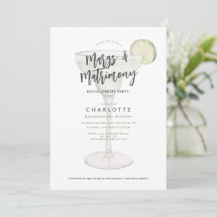 Invitation Margs & matrimoniale bachelorette douche