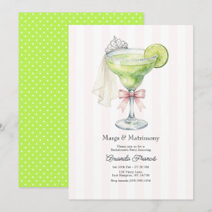 Invitation Margs & Matrimony Cocktail de Margarita Enterremen