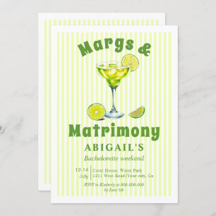 Invitation Margs & Matrimony cocktail week-end bachelorette