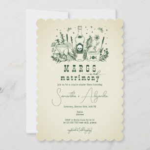 Invitation Margs Matrimony Crâne Mexicaine Fiesta Couple Douc