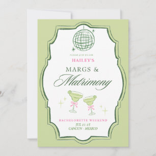 Invitation Margs & Matrimony Enterrement de Vie de Jeune Fill