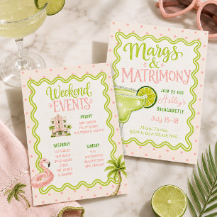 Invitation Margs & Matrimony Enterrement de Vie de Jeune Fill