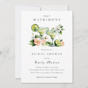 Invitation Margs & Matrimony Floral Bridal Shower