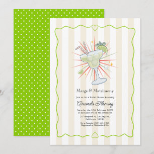 Invitation Margs & Matrimony Margarita Cocktail Enterrement d