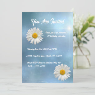 Invitation Marguerite blanche joyeuse