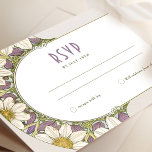 Invitation Marguerite Daisy Lavender Wedding RSVP Art Nouveau<br><div class="desc">Art Nouveau Vintage Daisy & Lavender wedding RSVP card by Alphonse Mucha in a floral, romantic, and whimsical design. Victorian flourishes complement classic art deco fonts. Please enter your custom information, and you're done. If you wish to change the design further, simply click the blue "Customize It" button. Thank you...</div>
