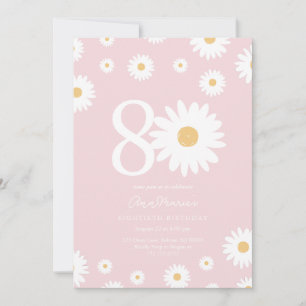 Invitation Marguerite Intemporelle Quatre-Vingts Ans