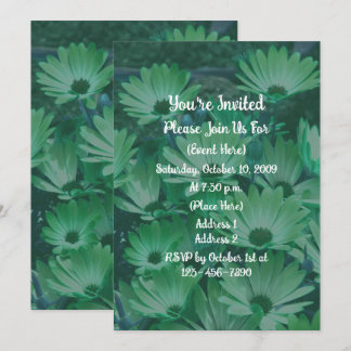 Invitation Marguerites Vertes Floral