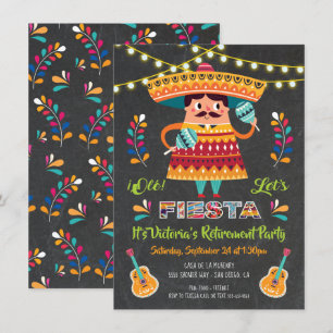 Invitation Mariachi Parti de retraite mexicain Fiesta