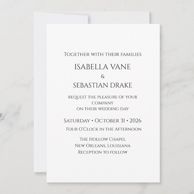 Invitation Mariage  (Devant)
