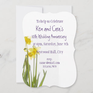Invitation Mariage 10e Anniversaire Jardin Fleur de Marguerit