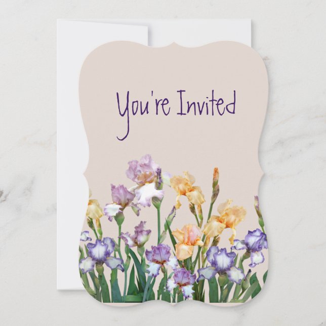 Invitation Mariage 25e anniversaire Asters Garden Flower (Devant)