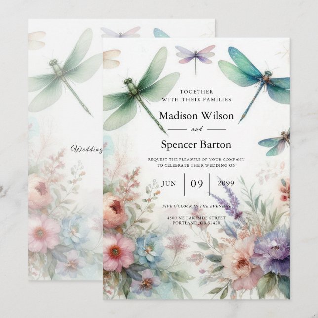 Invitation Mariage 4 (Devant / Derrière)