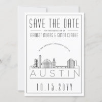 Mariage à Austin | Sauvegarder la date avec une sk