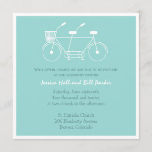 Invitation Mariage à bicyclette Tandem