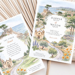 Invitation Mariage à Carmel CA Lone Cypress Pebble Beach