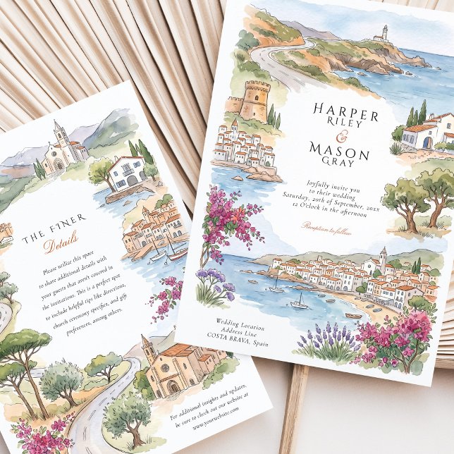 Invitation Mariage à Costa Brava Cadaques Tossa de Mar (Créateur téléchargé)