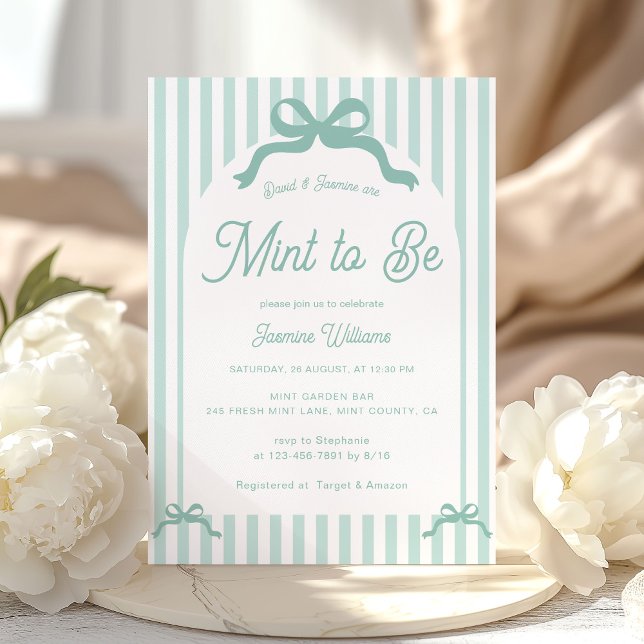 Invitation Mariage à croquer rayures Shower (Créateur téléchargé)
