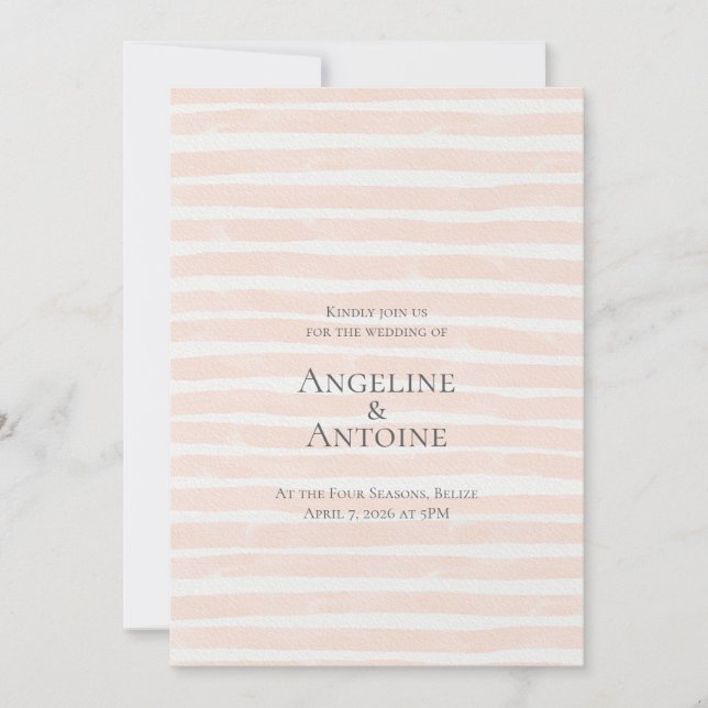 Invitation Mariage à destination à St. Tropez  (Devant)