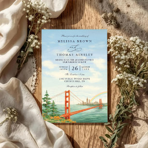 Invitation Mariage à destination avec QR Code à San Francisco