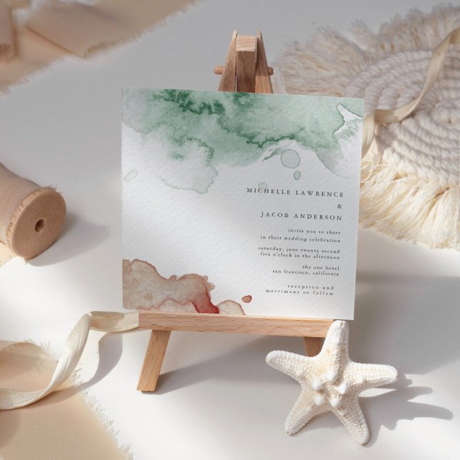 Invitation Mariage à deux tons Elégant (Créateur téléchargé)