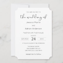 Mariage à écriture minimale