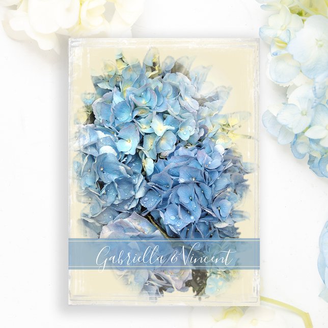 Invitation Mariage à fleurs Blue Hydrangea (Créateur téléchargé)