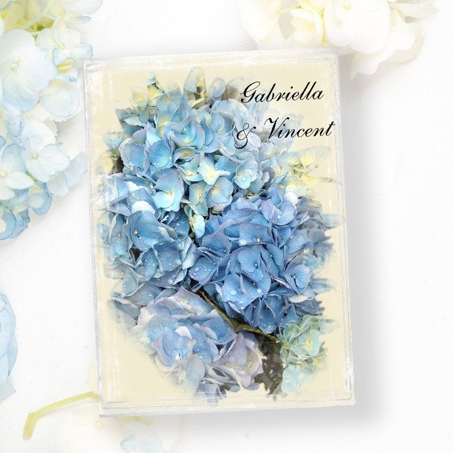 Invitation Mariage à fleurs Blue Hydrangea (Créateur téléchargé)